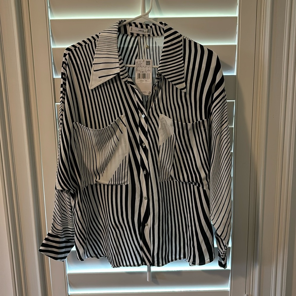 Mango printed oversized shirt